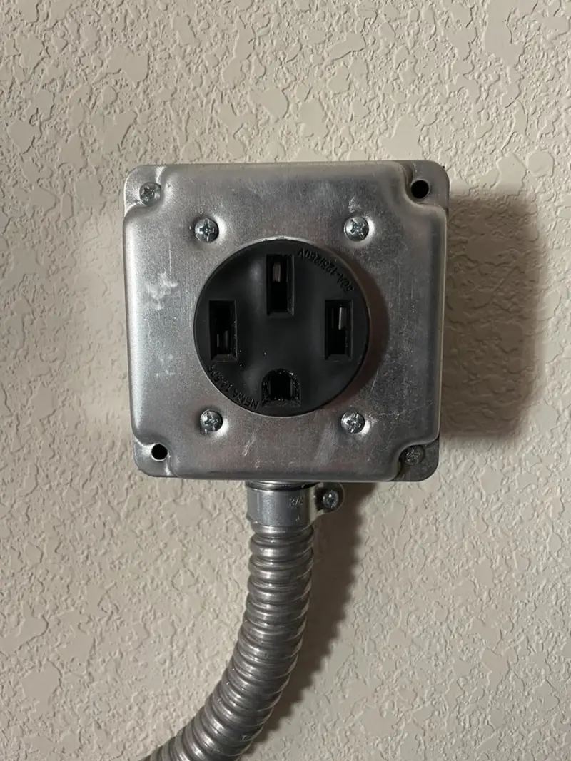 NEMA 14-50 outlet installed for Smart Home Electrical in Weiser
